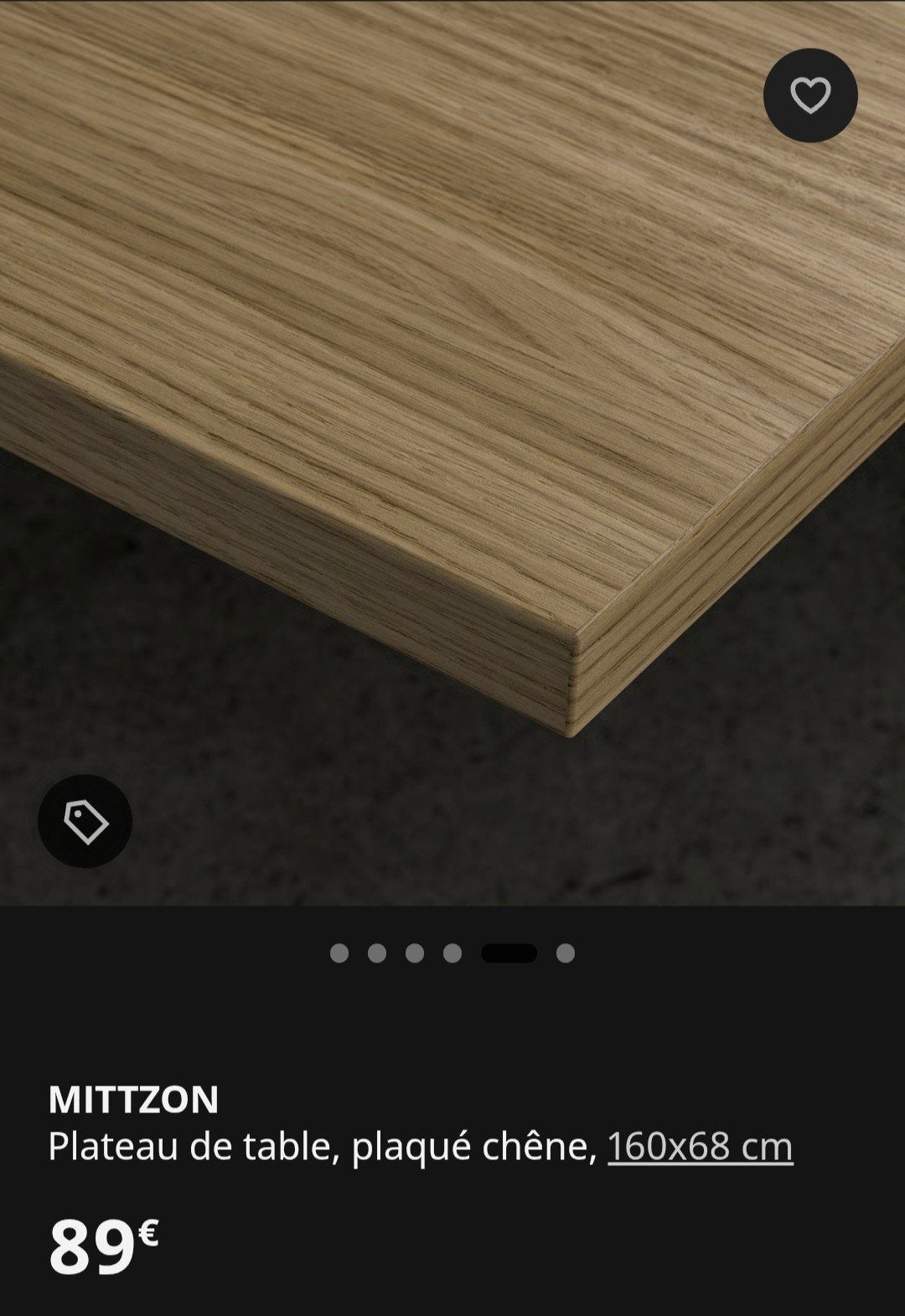 Bureau MITTZON Ikea, Maison & Meubles, 160 cm, Bureau assis-debout, Comme neuf, Enlèvement