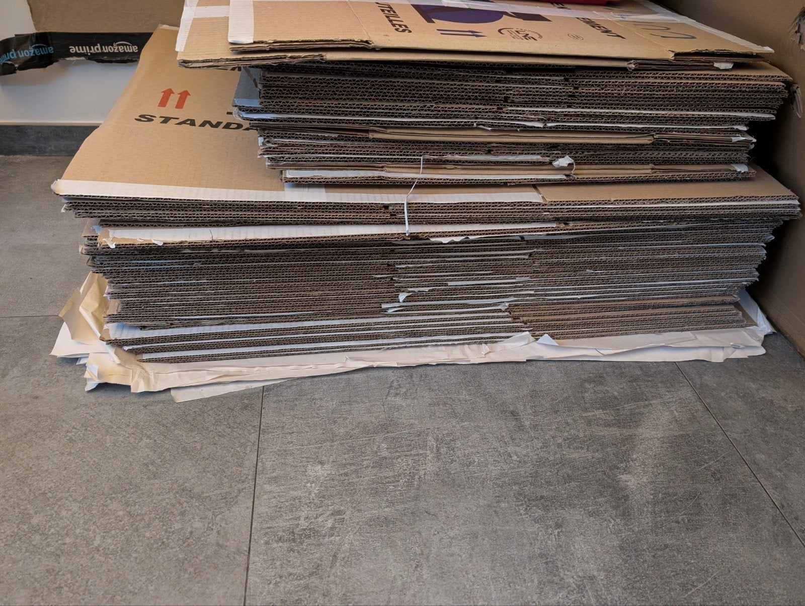 Cartons déménagement, Enlèvement