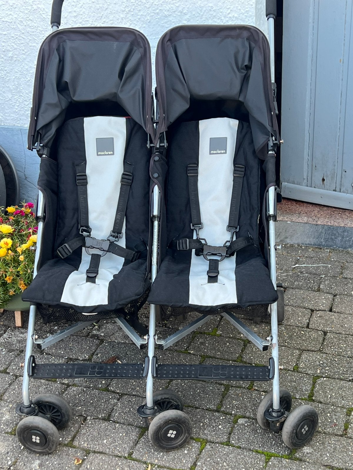 Dubbele kinderbuggy, Enfants & Bébés, Enlèvement, Comme neuf