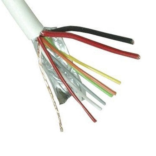 2x0.75+6x0.22 Alarmkabel Eca soepel wit HSP (500 metr), Verzenden