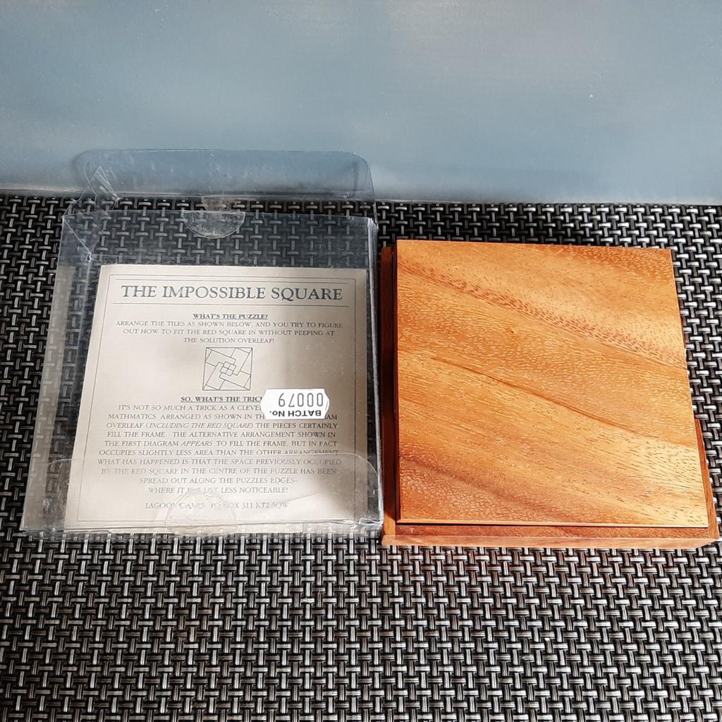 Houten puzzel. Het onmogelijke plein, Hobby en Vrije tijd, Ophalen