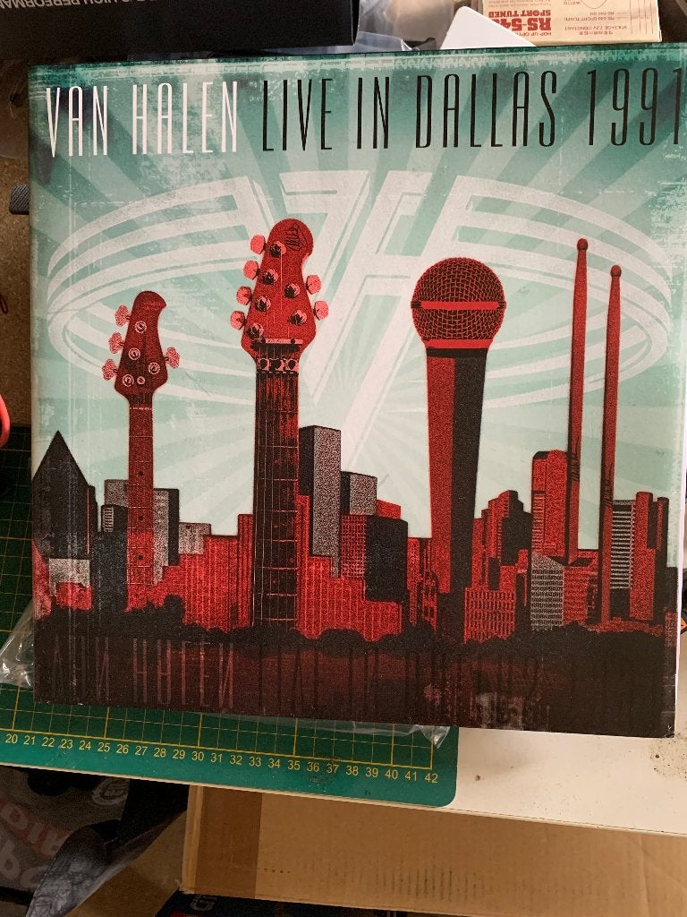 Van Halen vinyl . Live Dallas ., Cd's en Dvd's, Ophalen, LP, Hard Rock, 12 inch