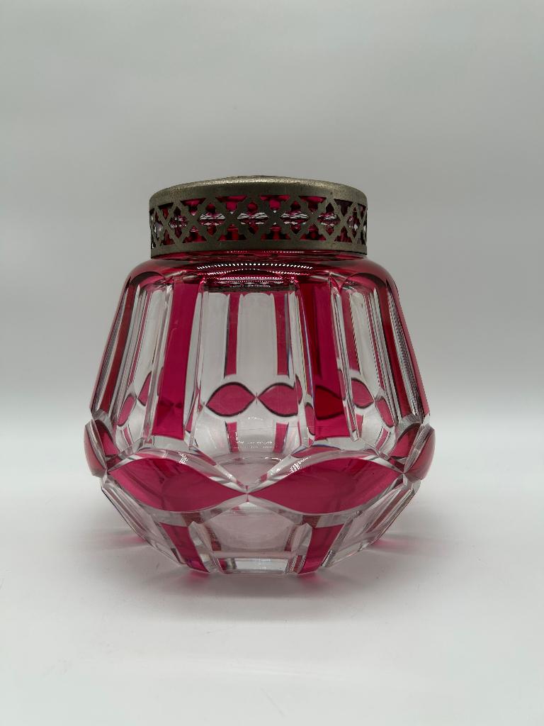 Pique-fleurs ART DECO en cristal du Val Saint-Lambert, Antiquités & Art, Antiquités | Verre & Cristal, Enlèvement ou Envoi