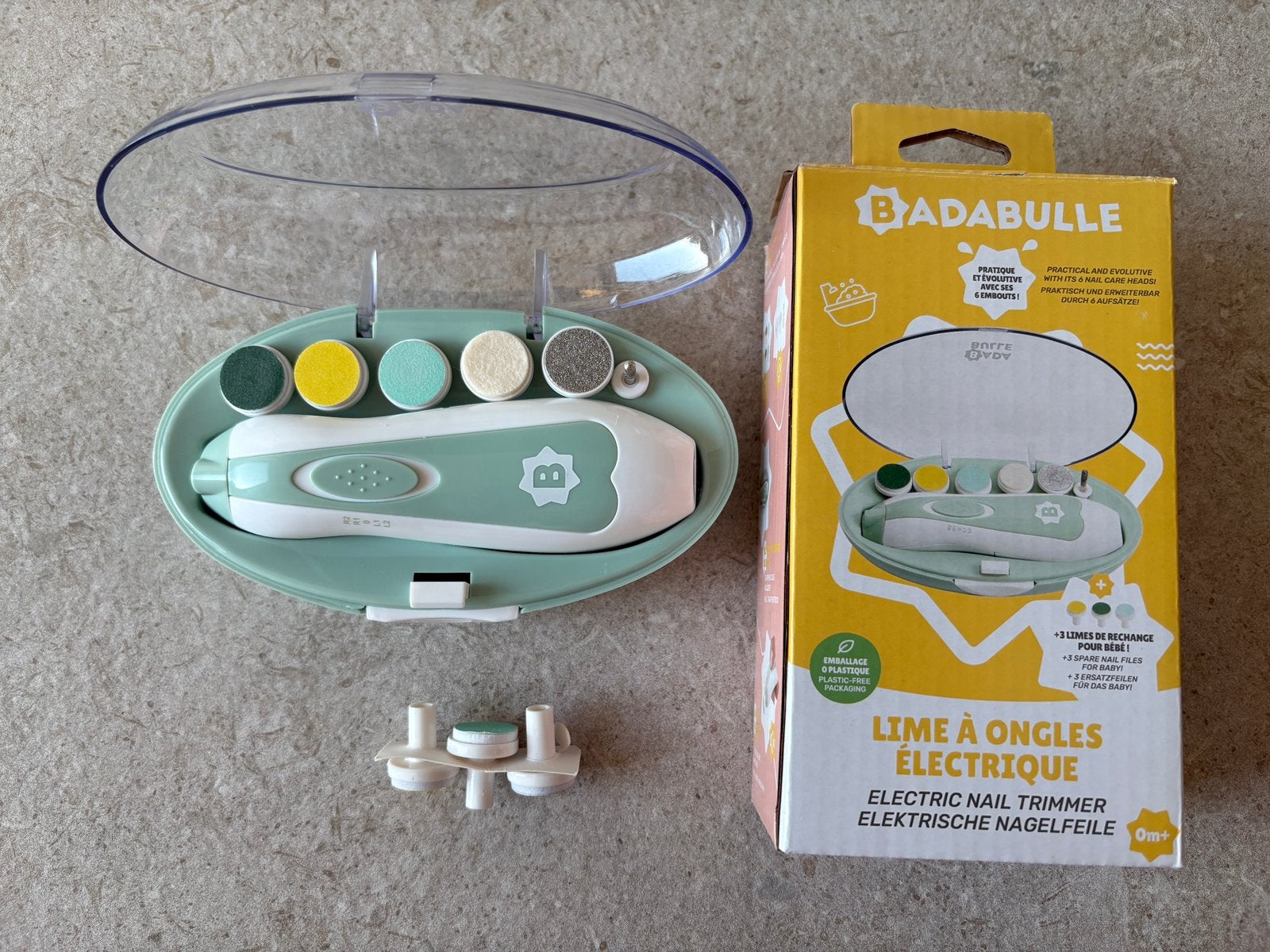 Badabulle baby elektrische nageltrimmer, Enlèvement, Comme neuf
