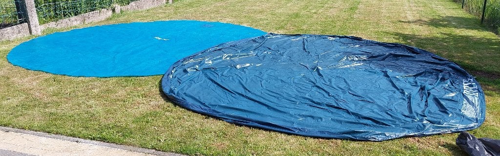 Bâche Intex 1 solaire + 1 protection, Enlèvement, Comme neuf, Couverture de piscine