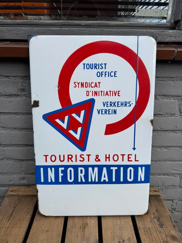 VVV oud emaille reclamebord, Ophalen of Verzenden
