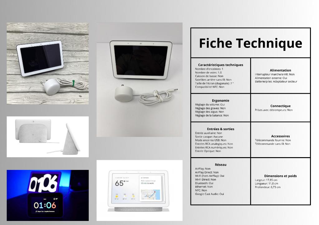 Nest Hub, Autres marques, Moins de 60 watts, Utilisé, Autres types