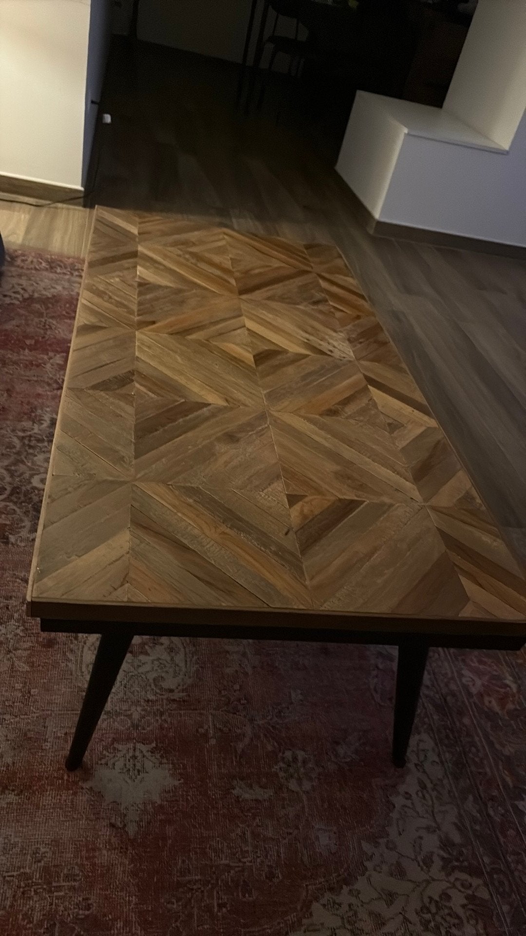 Salontafel, Maison & Meubles, Tables | Tables de salon, Teck, 100 à 150 cm, Enlèvement ou Envoi, Utilisé
