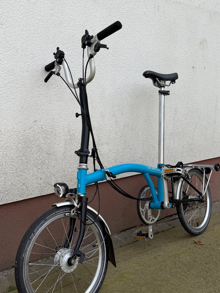Brompton bleu Lagoon H6R 6 vitesses selle télescopique, Neuf, Vitesses, Frein sur jante, Brompton