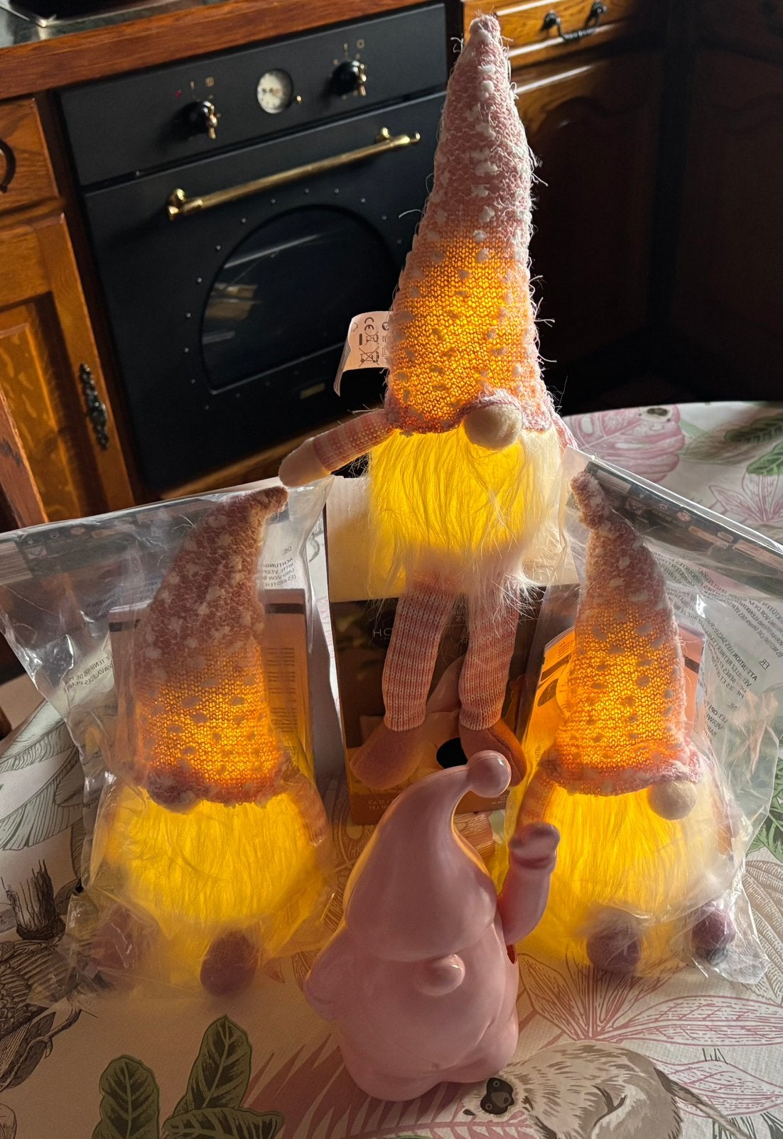 Nieuwe set verlichte Gnooms,1 zwaaifiguur Gnoom., Diversen, Ophalen of Verzenden, Nieuw