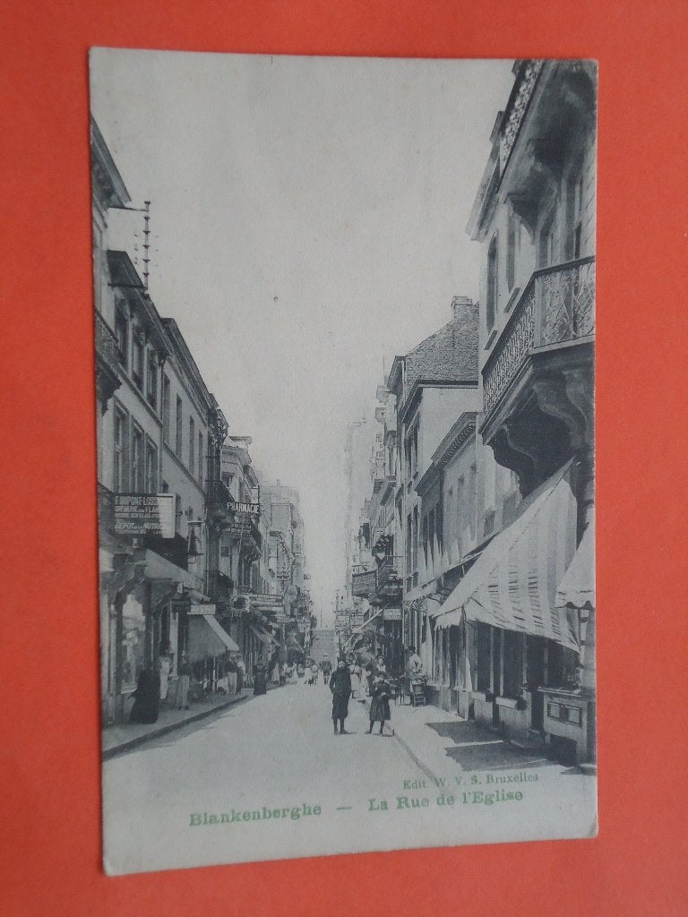 Blankenberge - Blankenberghe La rue de l' église, Collections, Enlèvement ou Envoi, Avant 1920, Non affranchie, Flandre Occidentale