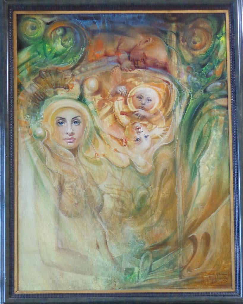 ROGER VAN BELLEGHEM / MOEDERSCHAP / OLIEVERF 128x103cm, Enlèvement