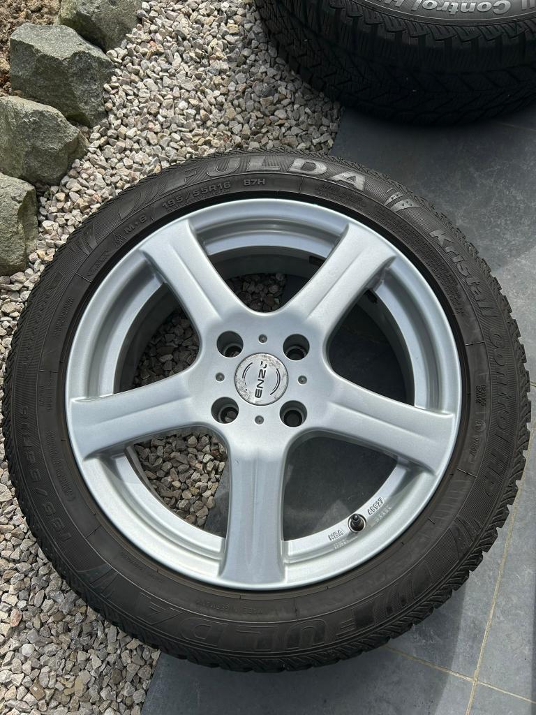 Winterb Fulda Kristall Control HP2 (195/55 R16) incl. Velgen, Ophalen, Gebruikt, Velg(en), 16 inch
