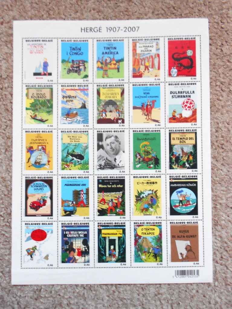 Kuifje / Tintin - Herge in 25 zegels - Hergé 1907-2007, Ophalen of Verzenden, Nieuw, Herge