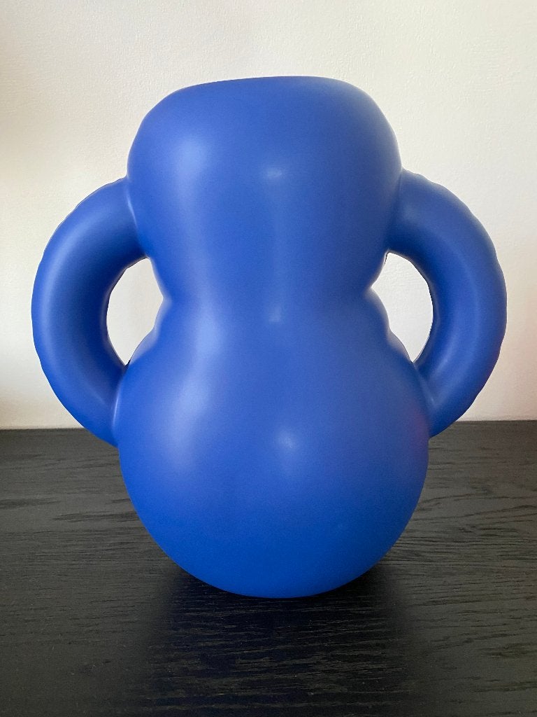 Vase 'OSCAR' matte blue Home Studyo vaas, 29 cm, Blauw, Geschikt voor buiten, Ophalen of Verzenden