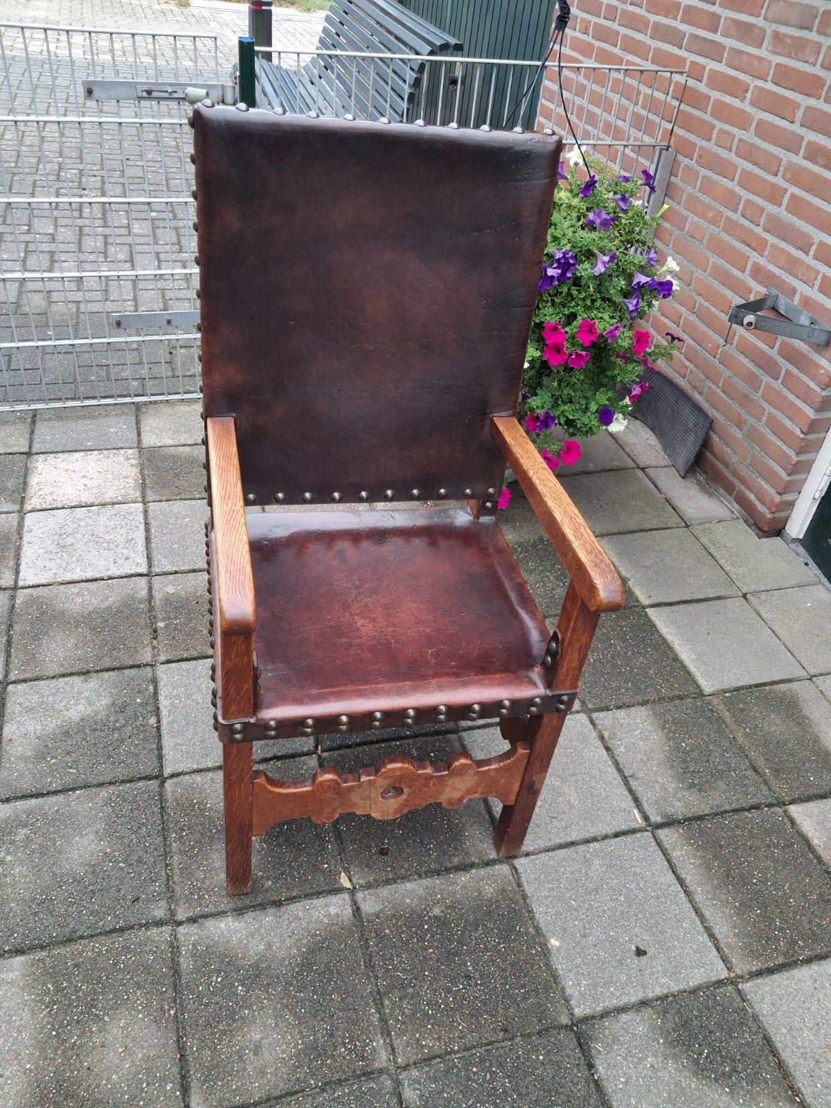 kasteelstoel leren zetel / stoel, Enlèvement