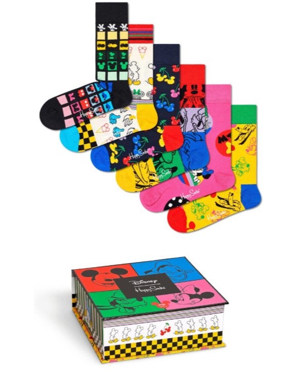 HAPPY SOCKS GIFT BOX DISNEY (6p) (CREW SET) maat 41-46, Ophalen of Verzenden, Nieuw, Maat 43 t/m 46, Happy Socks