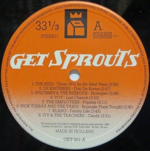 get sprouts, LP, Gebruikt, Ophalen of Verzenden, Punk Rock