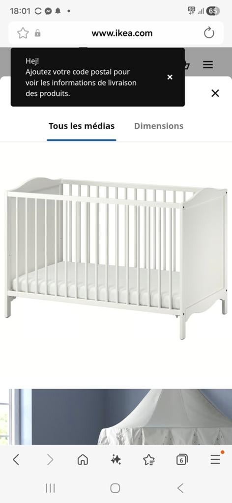 Lit bébé blanc, Enfants & Bébés