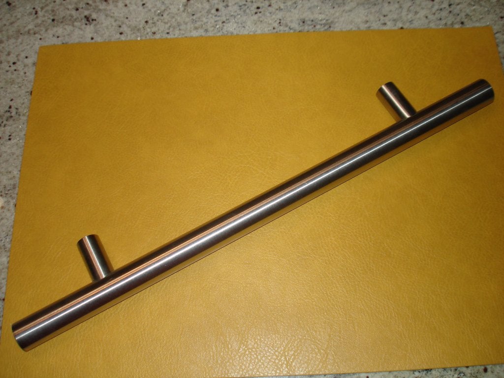Poignée de porte ronde modèle T, acier inoxydable., Enlèvement ou Envoi, Comme neuf, Inox, Loquet ou Poignée