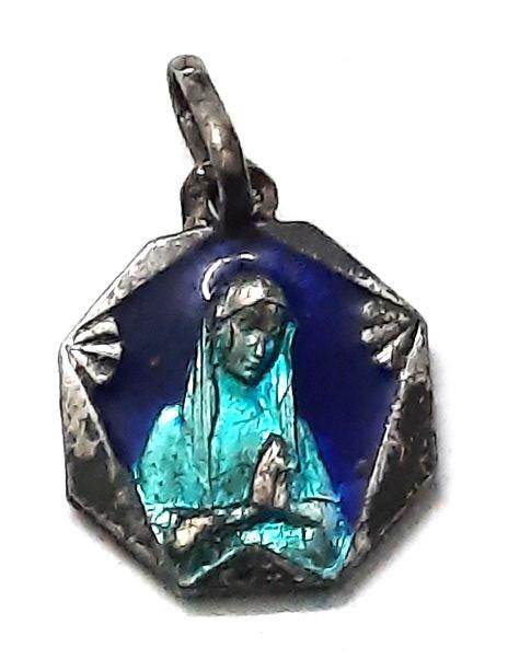 Antieke Art Deco Medaille – Notre-Dame de Banneux – Emaille, Antiek en Kunst, Antiek | Religieuze voorwerpen, Ophalen