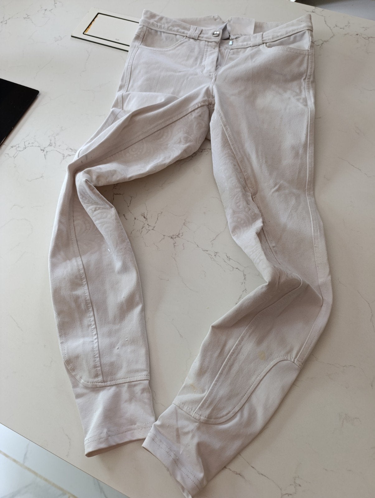 wedstrijd broek, Dieren en Toebehoren, Paardrijkleding, Sierdetails, Wit, Onderkleding, Ophalen of Verzenden