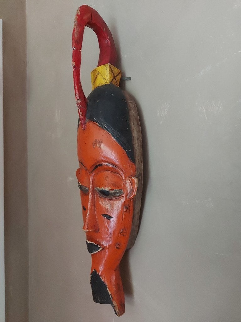 Guru masker/Ivoorkust, Oranje, Ophalen of Verzenden, Masker