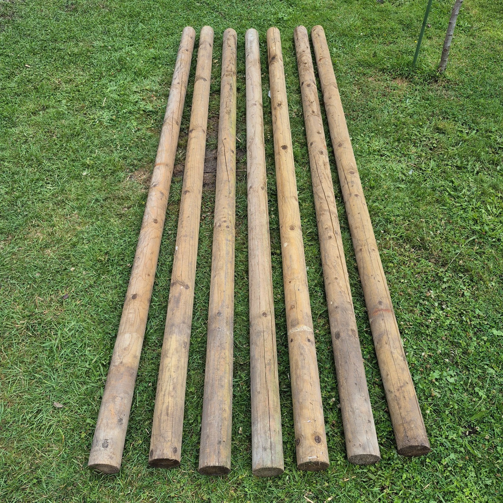 Ronde, houten palen, Ophalen, Zo goed als nieuw, 250 cm of meer, Palen