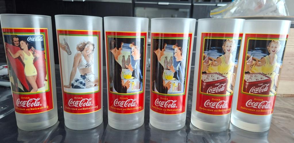 Coca cola glazen, Ophalen