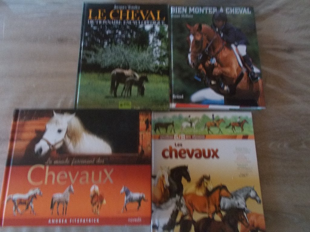 lot de 4livres sur les chevaux et l"équitation, Livres, Enlèvement ou Envoi, Utilisé