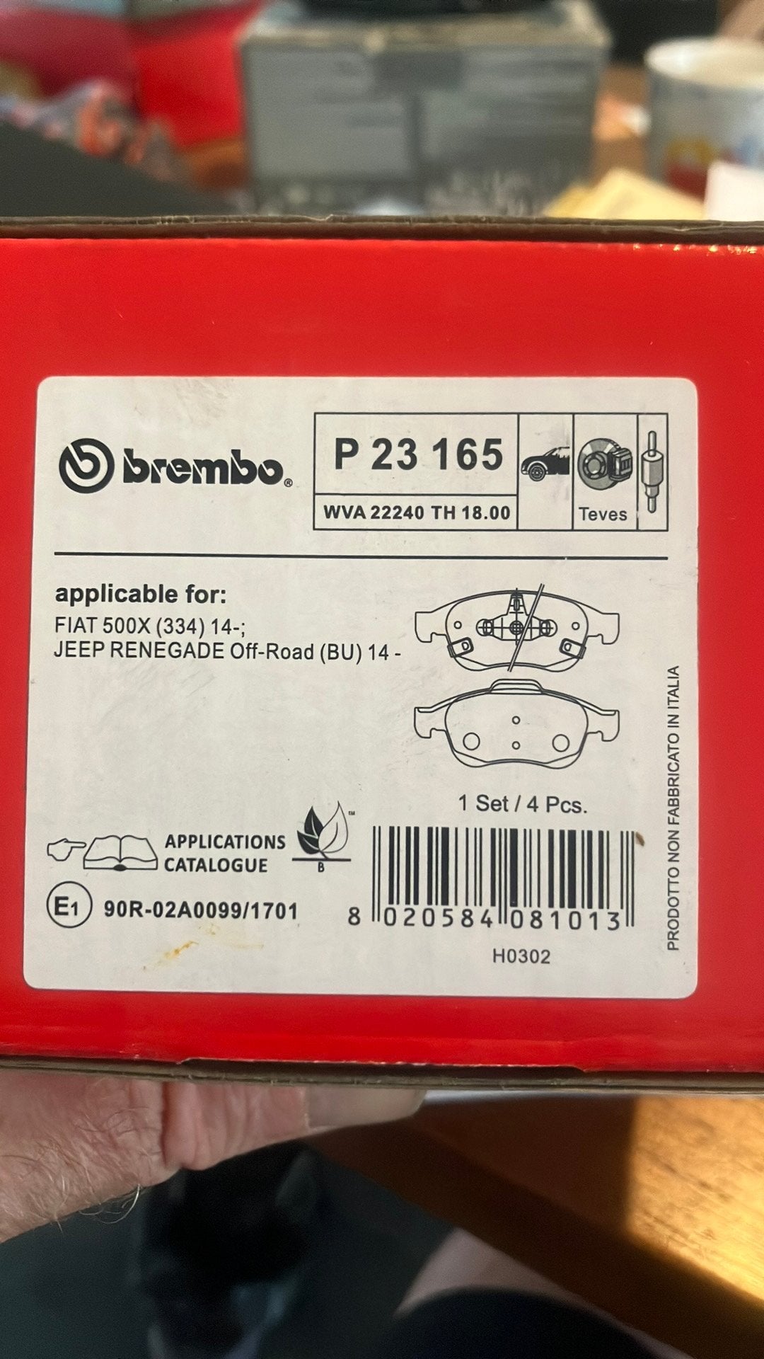 plaquettes de frein Brembo P23 165 Jeep/Fiat, Autos : Pièces & Accessoires, Enlèvement ou Envoi, Neuf, Jeep