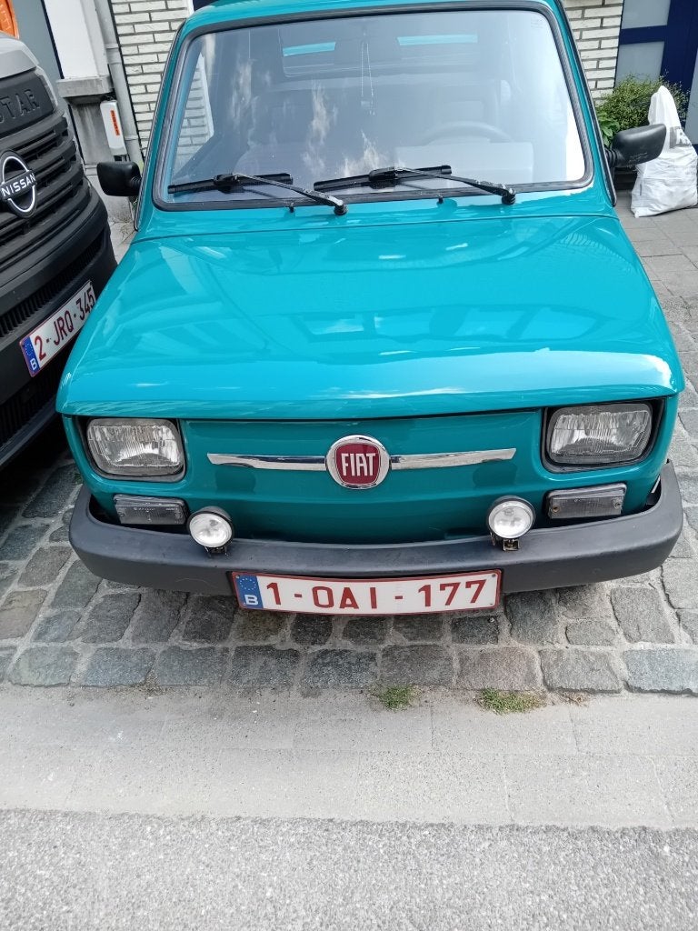 Fiat 126p Maluch, Auto's, Oldtimers, Particulier, Fiat, Benzine, Coupé, 2 deurs, Handgeschakeld, Groen, Overige kleuren, Stof