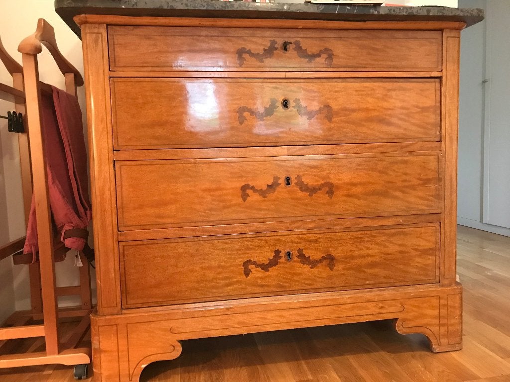 Superbe commode ancienne en citronnier, Enlèvement