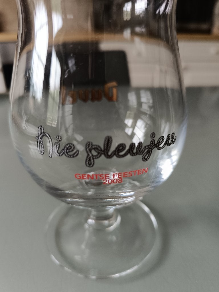 Collectors DUVEL glas Gentse Feesten 2008 Nie Pleujen, Verzamelen, Ophalen of Verzenden, Nieuw, Glas of Glazen, Duvel