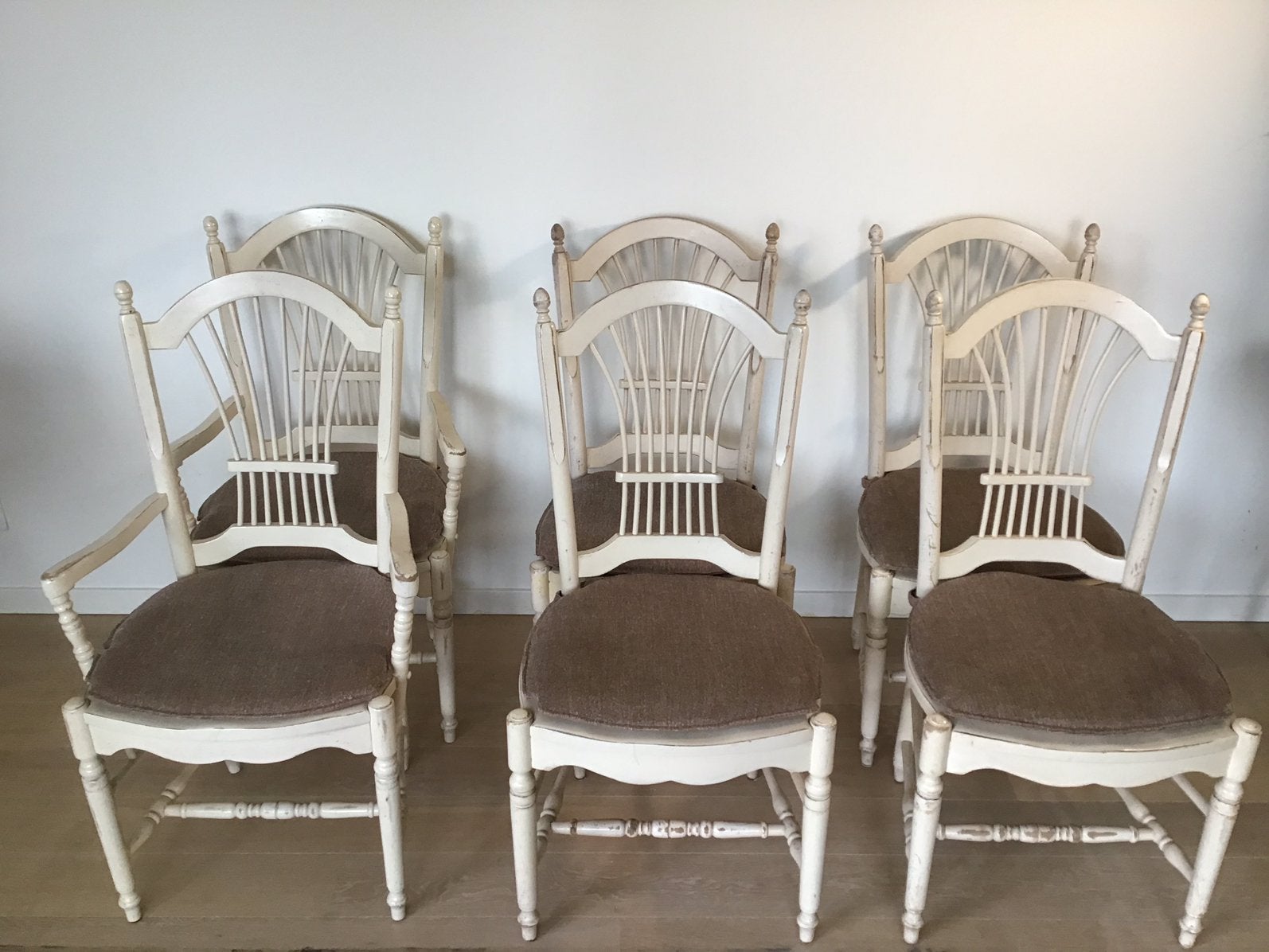 6 landelijke stoelen, Huis en Inrichting, Ophalen, Gebruikt