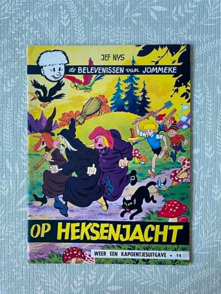 Jommeke - op heksenjacht - eerste druk - 14, Une BD, Jef Nys., Enlèvement, Utilisé