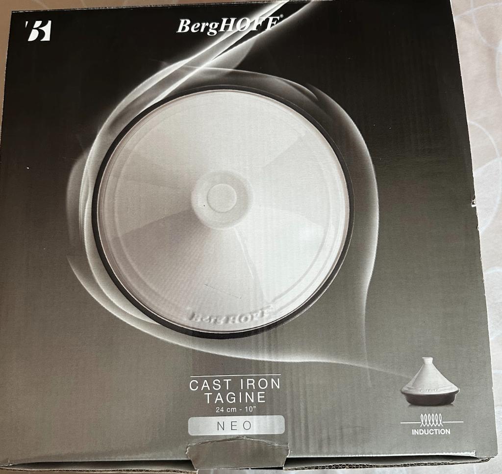 Tajine BergHOFF Neo Gietijzeren 24cm - NIEUW IN DOOS - Wit, Enlèvement, Neuf, Fonte, Plaque céramique