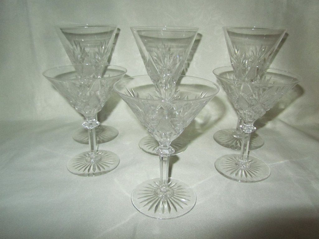 Val-St-Lambert: Eurydice: 3 waterglazen, 3 champagneschaal!, Ophalen
