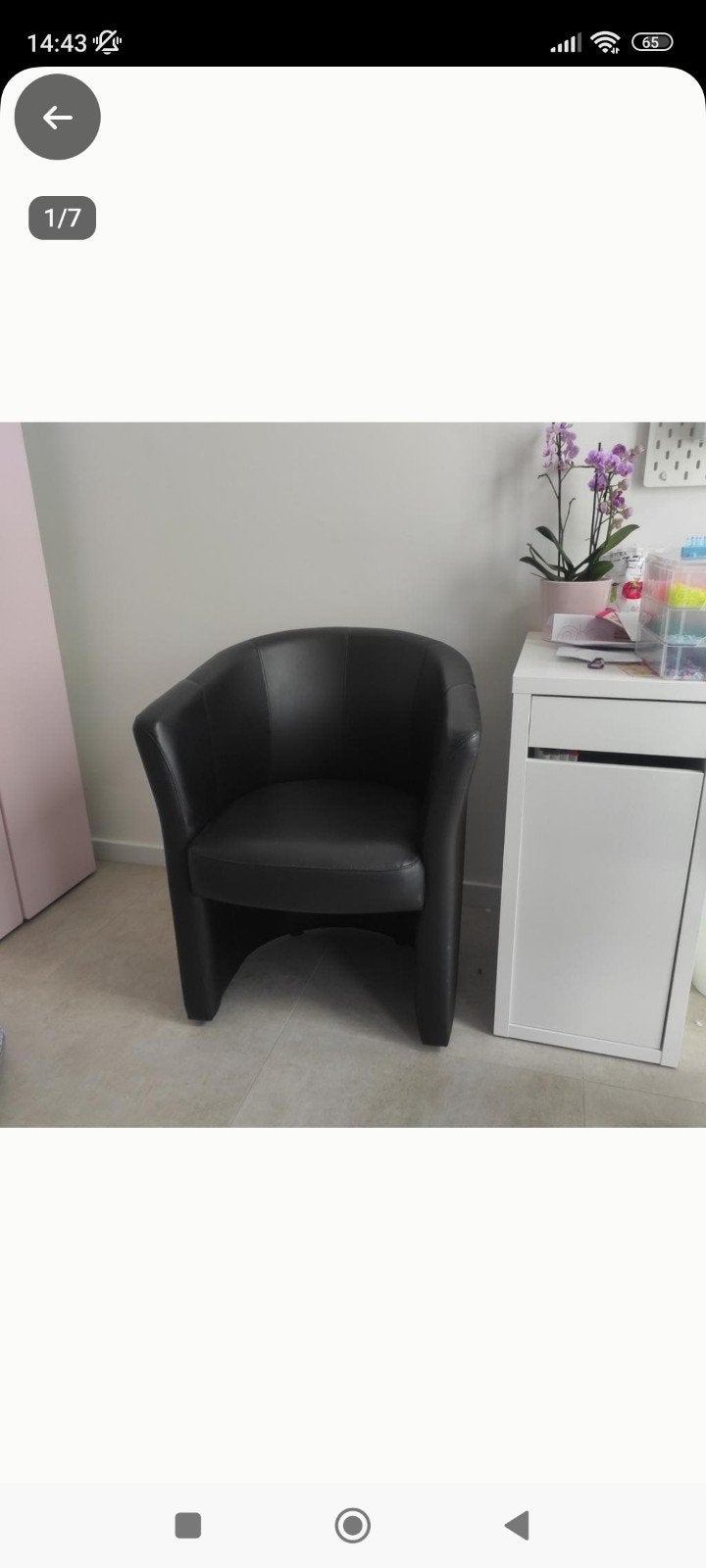Trendy eenzit/ fauteuil, Ophalen, Kunststof, Eenpersoons, Zo goed als nieuw