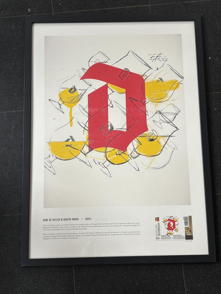 Duvel zeefdruk collectors item Kobe de Keyzer, Ophalen