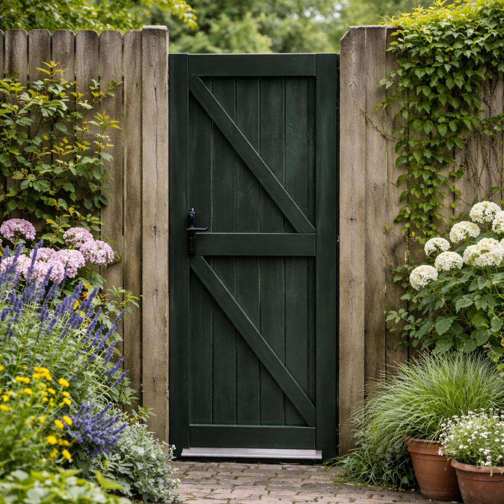 Tuinpoort | poort | houten poort | poortdeur  | tuinpoort, Jardin & Terrasse, Portes de jardin, Neuf, Portail battant, Bois, 150 à 200 cm
