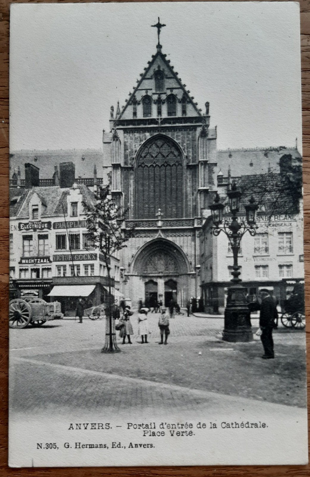 ANTWERPEN ANVERS portaal kathedraal groenplaats, Ophalen of Verzenden, Antwerpen