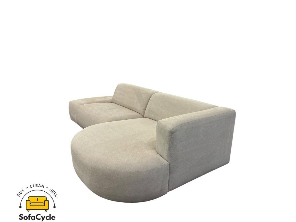 Juntoo hoekzetel beige, extra breed ligvlak, Huis en Inrichting, Gebruikt, Stof, Zonnestraat 223-229, 9600 Ronse, België, Info@sofacycle.be