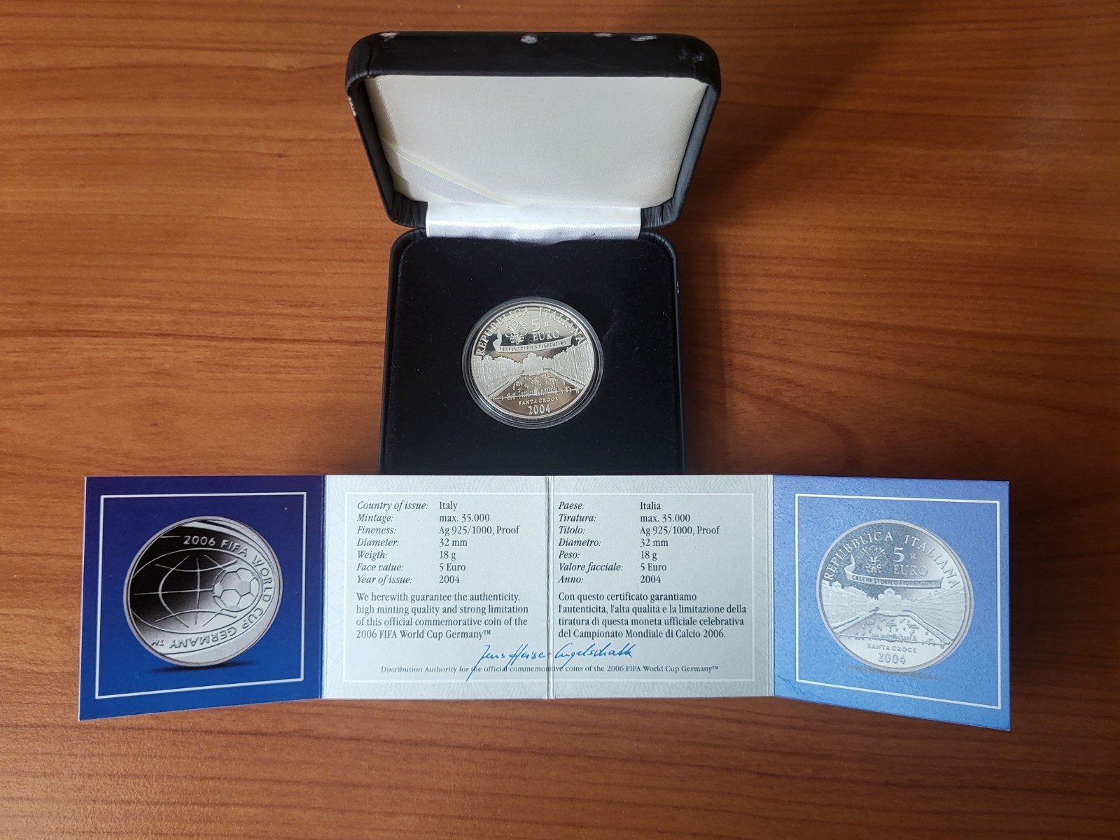 Zilveren munt. Italië. 5 Euro. Proof., Ophalen of Verzenden, Italië, 5 euro