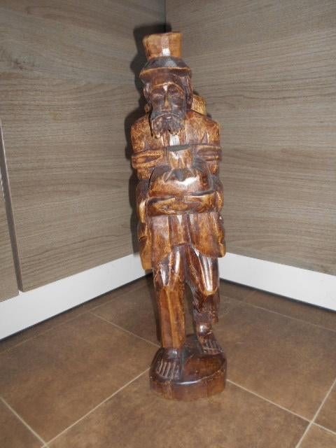 Mooi houten beeld - Equador, Antiek en Kunst, Ophalen of Verzenden, Zuid-Amerika, Hout, Beeld