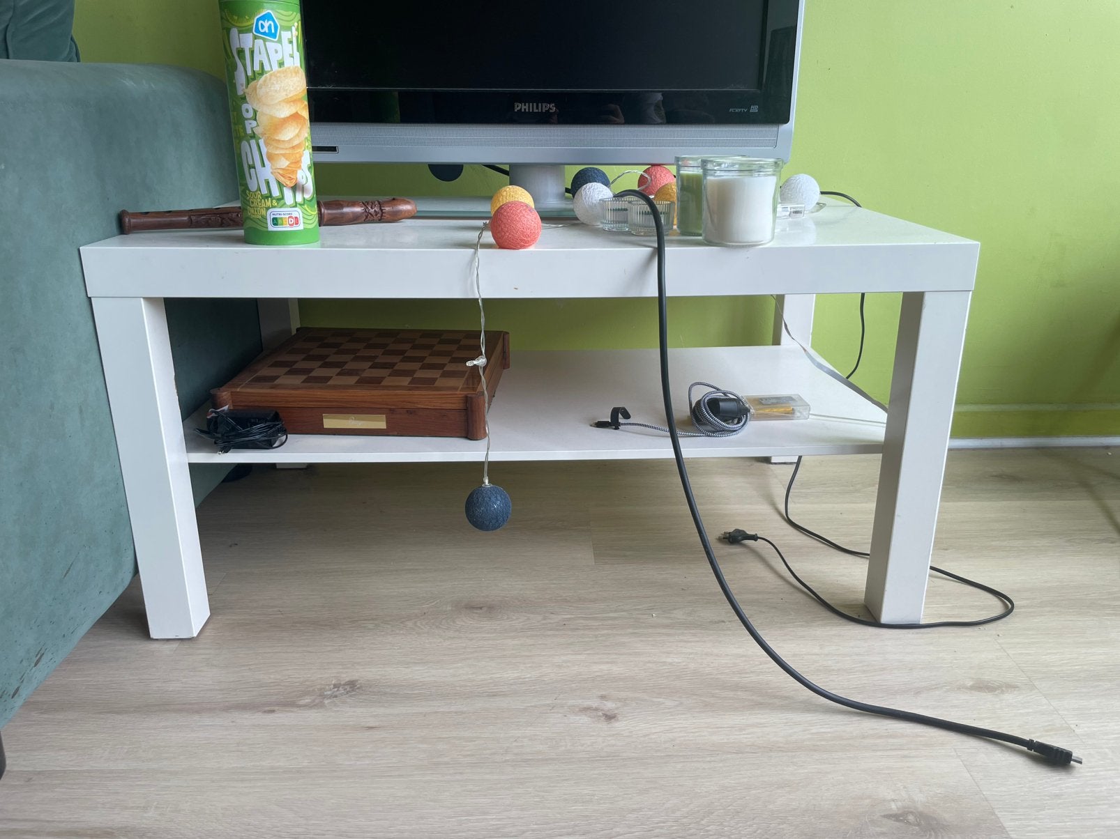 Wit salon tafeltje, Huis en Inrichting, Ophalen, Zo goed als nieuw