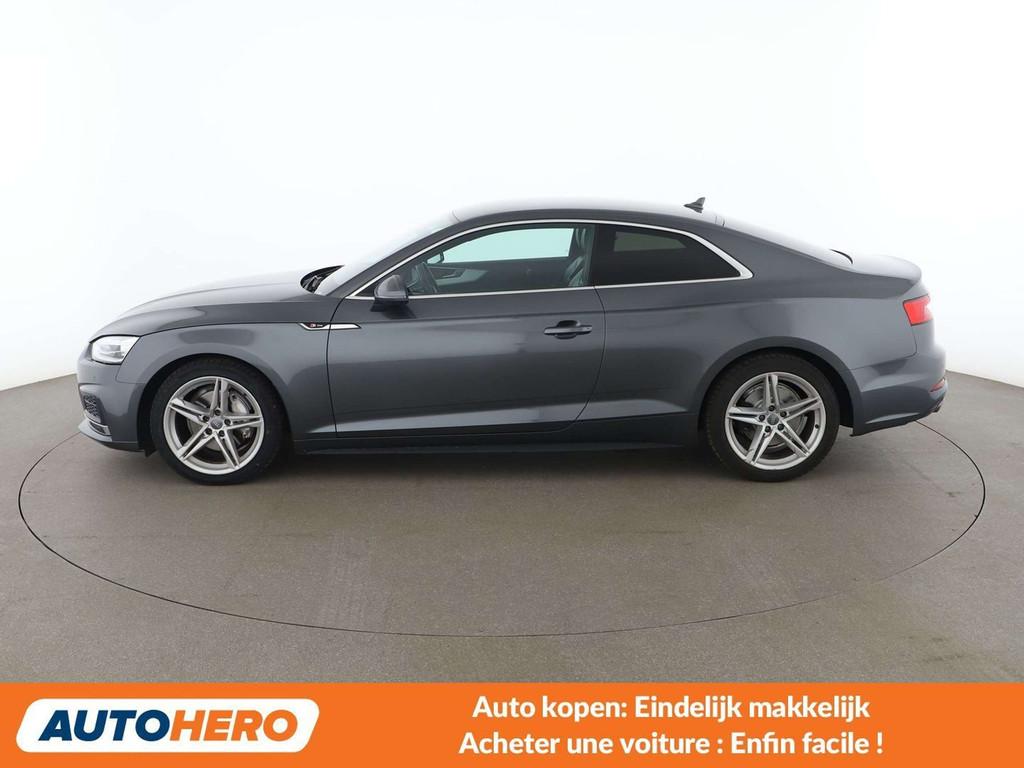 Audi A5 2.0 TDI quattro Sport (bj 2016, automaat), Auto's, Automaat, Gebruikt, Zwart, Leder