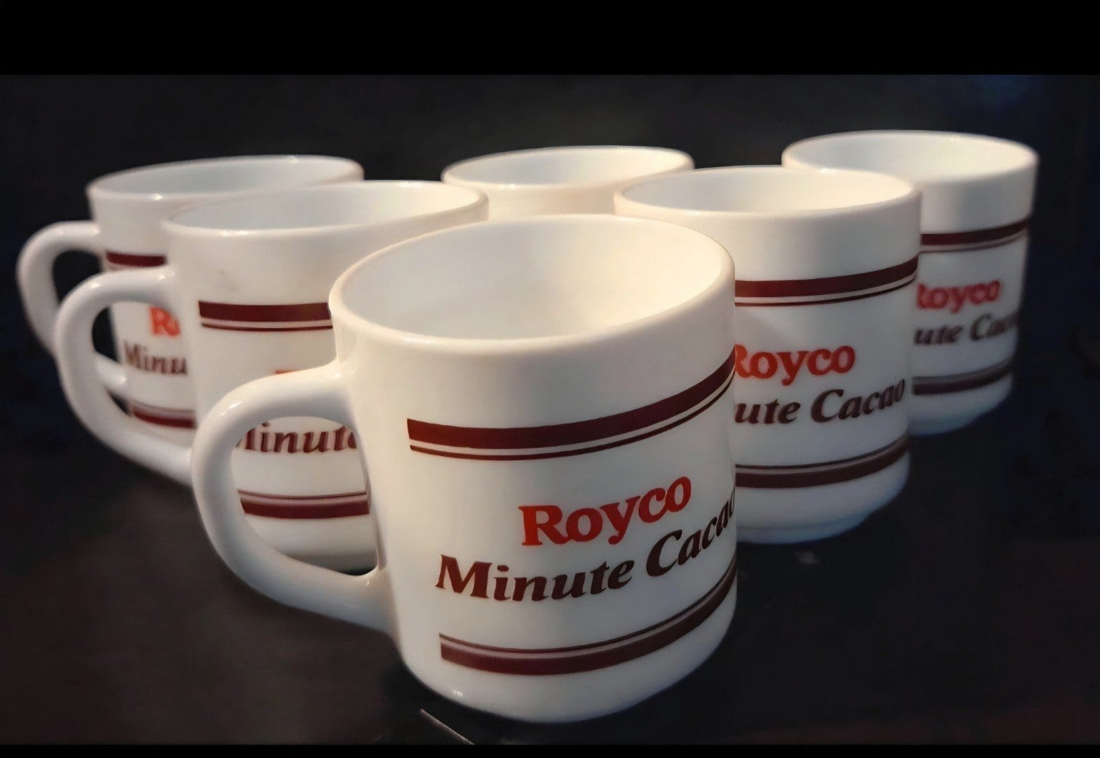Vintage Royco Minute Cacao mok (6 stuks), Maison & Meubles, Enlèvement ou Envoi, Neuf, Vintage, Mug