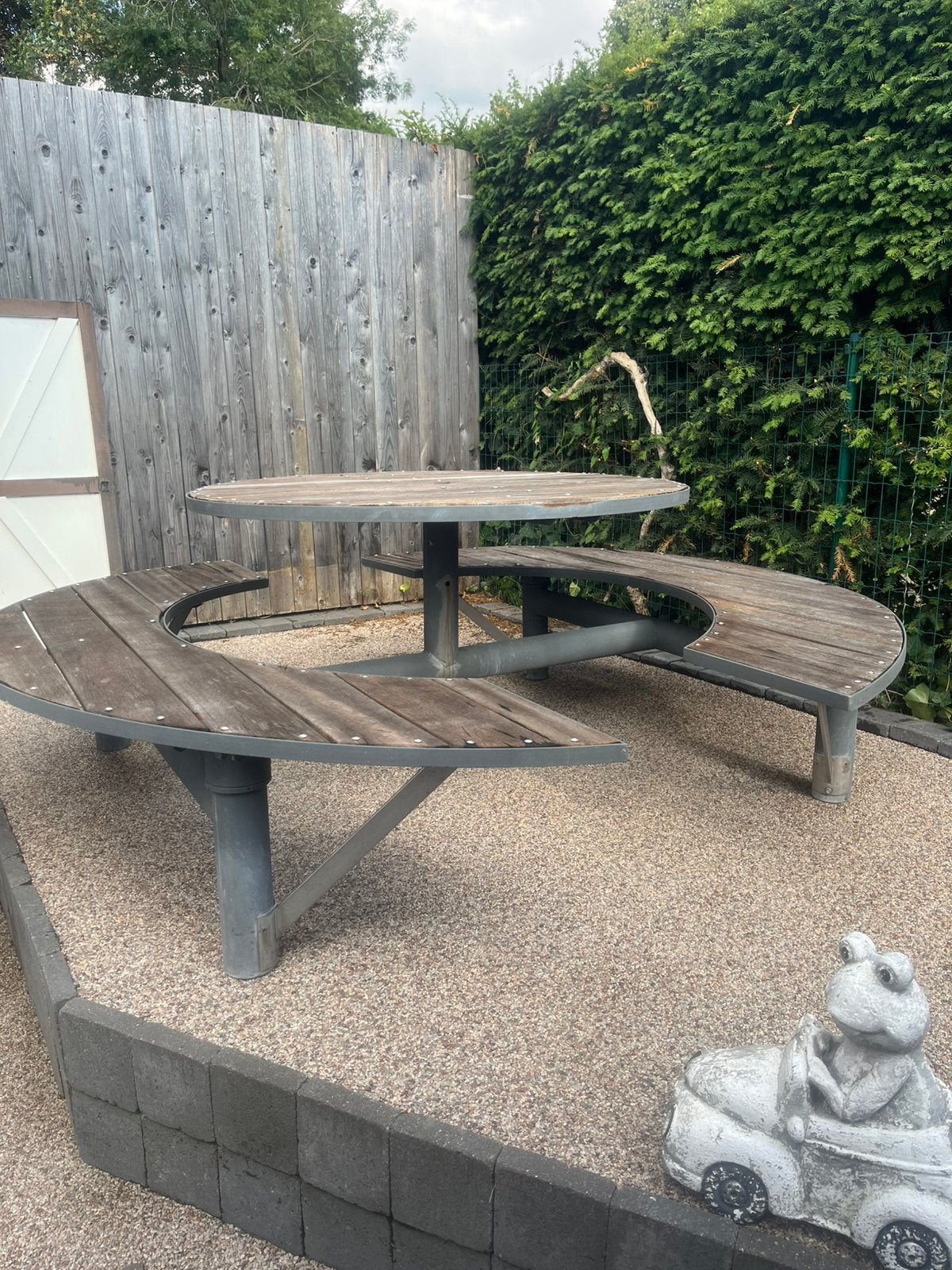 Tuintafel ( picnic tafel) zwaar, Tuin en Terras, Ophalen, Gebruikt, Hardhout, 8 zitplaatsen
