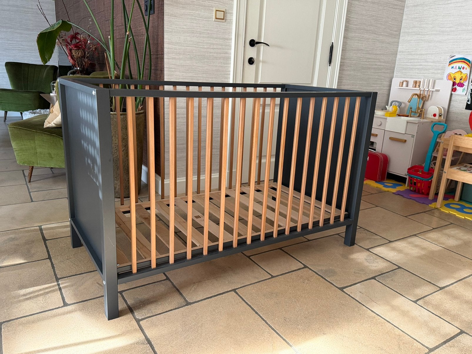 Babybedje quax en Aeorosleep matras en hoezen., Kinderen en Baby's, Ophalen, Zo goed als nieuw, Ledikant